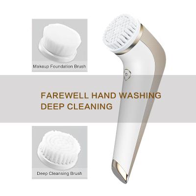 China Exfoliators Luxury Exfoliate Dead Skin Waterproof Electric Facial Cleansing Brush for sale