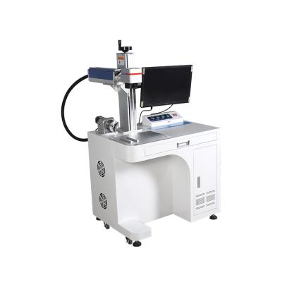 China Laser Marking Fiber Metal New Fiber Laser Marking Machine With Rotary for sale