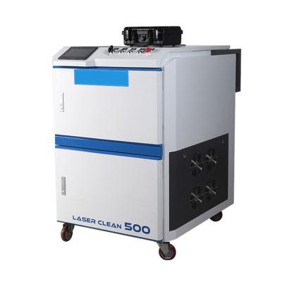 China Exterior Stainless Steel Paint Cleaning Rust Removal Fiber Laser Cleaning Machine 500W for sale