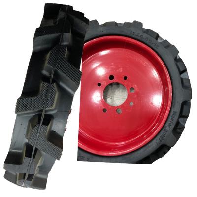 China Agricultural Machinery Repair Shop Wheel 17 Inch 4.00-12 Inch Rubber Solid Wheel With General Duty Rim for sale