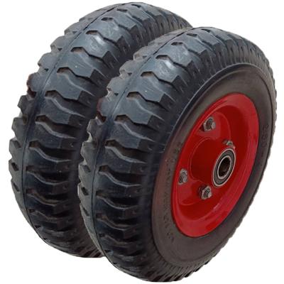 China Industry 8 inch 2.50-4 rubber tire pneumatic inflatable wheel for hand truck, wheelbarrow for sale