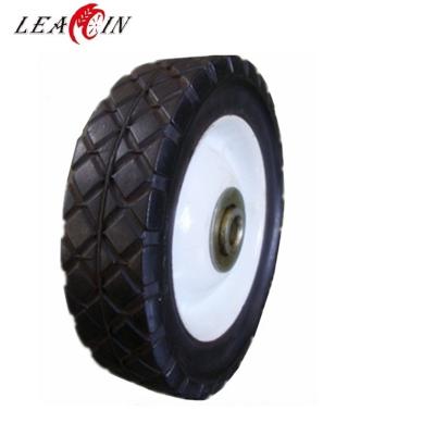 China 6*1.5 Small Flat Free Size Rubber Solid Wheel For Trolley Or Hand Cart for sale