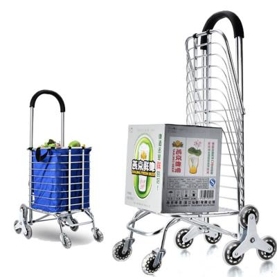 China Folding 2 Wheels 8 Wheels Large Capacity Basket Shopping Trolleys for sale