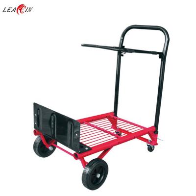 China Plants Handheld Multifunctional Flatbed Portable Cart Folding Grocery Garden Cart Luggage Cart for sale