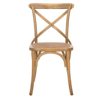 China Popular Antique Design Hot Selling Bar Stool Dining Cross Back Chair for sale