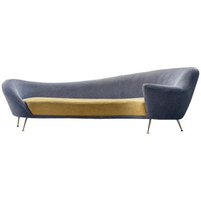 China Luxury goldtone luxury hotel villa living room modular fabric style metal interior design sofa sectional sofa furniture for sale