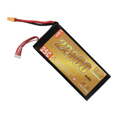 China Toys XW Factory Promotion 6S 22.2V 22000mAh 25C Li Polymer Battery Big For UAV Agricultural Drone for sale