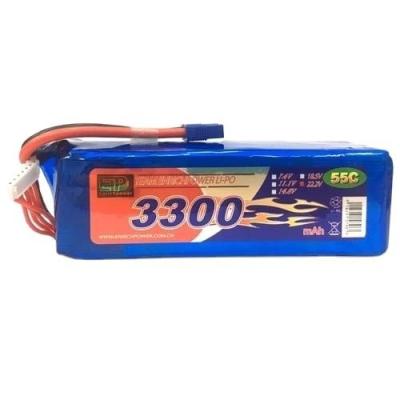 China Toys Discharge High Rate Lipo FPV 3600 RC Helicopter 3.7V Polymer Battery 55C Soft Case 3300 3800mAh Drone Lipo 6s Battery for sale