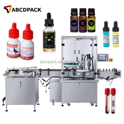 China Automatic Food Dropper Small Bottle Filling Machine Glass Bottle Vape Liquid Filling Capping Machine for sale