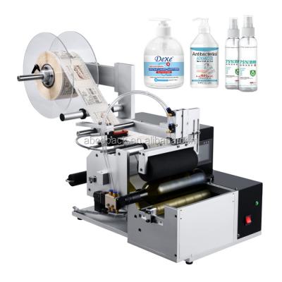 China Chemical Wash Semi-automatic Semi-automatic Gel Hand Sanitizer Applicator Label Round Bottle Labeling Machine for sale