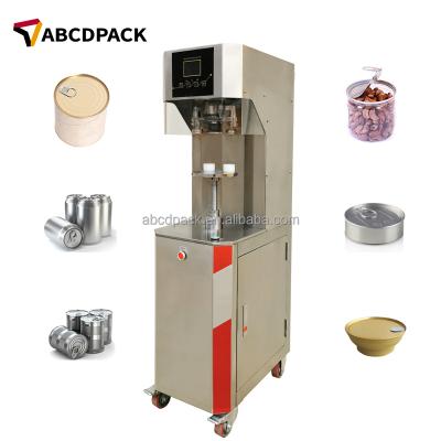 China Tin Food Can Bottle Jar Chemical Electric Aluminum Cap Sewing Machine With Touch Screen Seamer Sealing Machine for sale