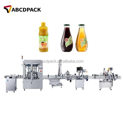 China Automatic Mango Juice Tomato Sauce Liquid Production of Olive Oil Beverage Processing Filling Line Food Bottle Frosted Glass Machine for sale