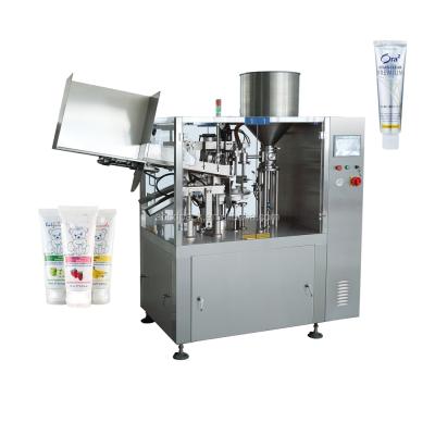 China Automatic viscous cosmetic aluminum tube face cream food toothpaste filling sealing machine for sale