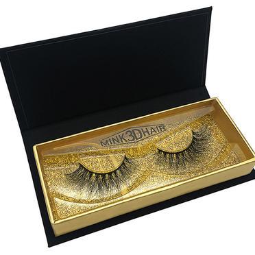 China Factory Custom Biodegradable 3D Mink Glitter Lash Eyelash Packaging Holographic Box for sale