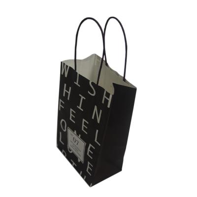 China Recyclable Custom Printed White Kraft Paper Bags With Handles for sale