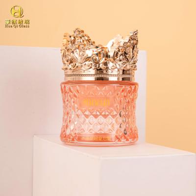 China In Stock Hot Sale Recyclable Glass Bottles Luxury Makeup Packaging Cosmetic Skin Care Cream Frosted Empty Glass Jar For 30g 50g for sale