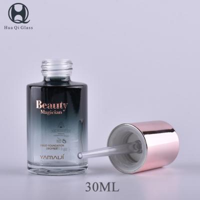 China Personal Care 30ml Essential Oil Amber Glass Bottles Packaging Glass Cosmetic Dropper Bottle for sale