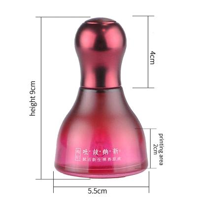 China 30ml Glass Bottles Shape Red Cosmetic Glass Dropper Bottle for sale