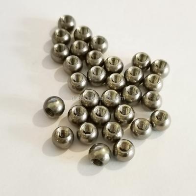 China 3mm to 75mm ratio customized threaded steel balls factory 6mm 8mm 10mm 14mm 25mm 304 316 threaded stainless steel balls on sale for sale