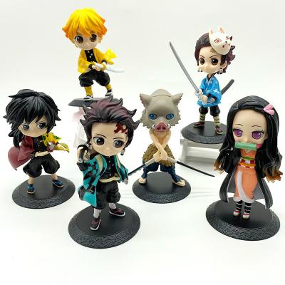 China Figures Toy Gift Anime Mini Demon Kids Toy H14.5-16cm Kawaii Cartoon Killer Kimetsu No Yaiba Action Number for sale