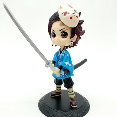 China Custom Cartoon Toy 12 Pcs OEM Maker Kimetsu No Yaiba Agatsuma Zenitsu Kamado Tanjirou Kamado Nezuko Demon Slayer Figure for sale