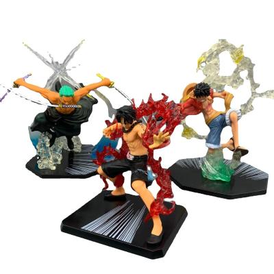 China One Piece Japan Fire Fist Luffy Ace Ghost Slash Zoro Demon Wind Leg Sanji Anime Hand Model Ornament for sale