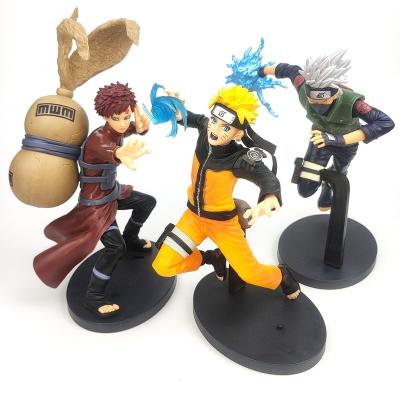 China Promotion Gift Narut0 Box Figure Uzumaki Narut0 Kakashi Gaara Blinding Battle Form Doll Ornament Model for sale