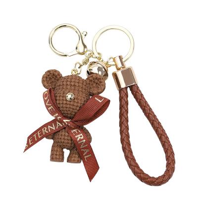 China Doll pendant exquisite machine doll personality small ornament bag resin cartoon plush rabbit key chain couples gift for sale