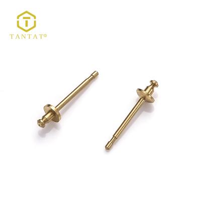 China Wholesale Earring Findings Copper Gold Plated Stainless Steel Earring Posts for sale