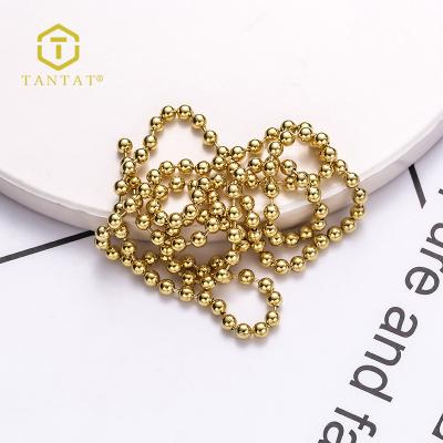 China Wholesale Brass Necklace Metal 2.4mm Ball Chains Necklace Findings for sale