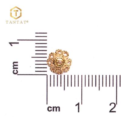 China DIY Metal Jewelry Findings Gold Flower Copper Copper Bead Covers Torus Mounts for sale