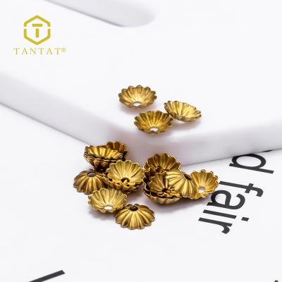 China Jewelry Making Tools Brass Jewelry Findings Nickel Free Brass End Spacer Bead Caps for sale