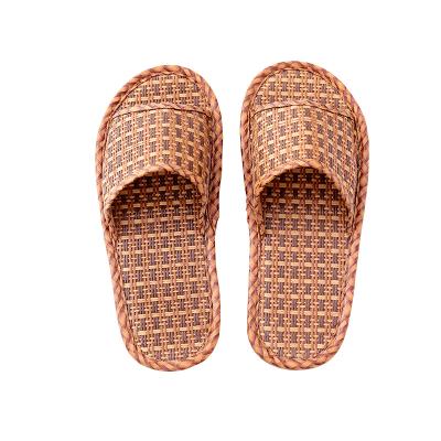 China Indoor Bedroom Slipper Summer Slippers Floor Stall Slippers for Men and Women Rattan Grass Slippers Bamboo Rattan for sale