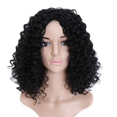 China Synthetic Fiber Water Wave Wigs Female Short Curly Hair African Hair Set for sale