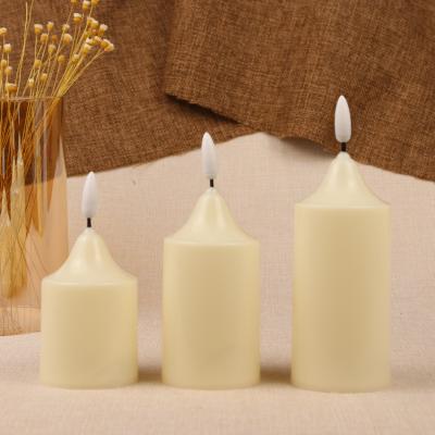 China Best-selling 3d real flame hotel party flameless candle home decoration wholesale battery-operated flameless festival holiday led candle for sale