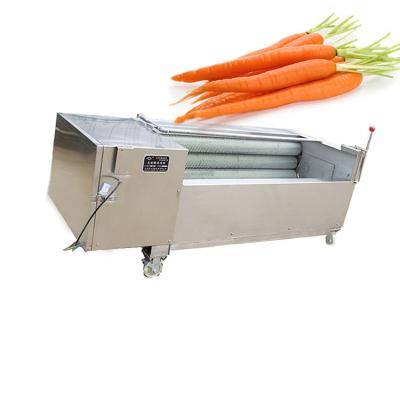 China Roller Brush Ginger Peanut Washing And Peeling Machine Fruits And Vegetables Cleaner for sale