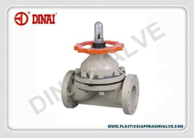 China PPH diaphragm valve, PTFE/EPDM diaphragm, flange end ANSI#150,JIS 10K.DIN. wheel handle for sale