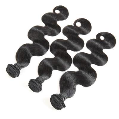 China Body Wave 100% Virgin Human Hair 3 Bundles With 4*4 A Closure 12A Grade Sheer Brazilian Remy Hair 2 Inches Longer for sale