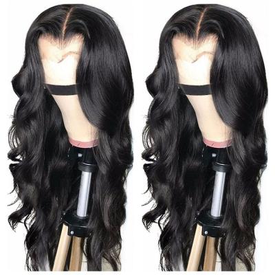 China 13*4 Lace Front Wig 180% Density Quality Remy Hair Transparent Silky Straight Wave Pre Plucked Baby Hairline Wig for sale