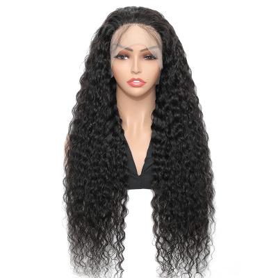 China Transparent Water Wave 13*4 Lace Frontal Wig 180% Density Water Wave Quality Remy Hair Pre-Plucked With Baby Hairline 10-30 Inches for sale