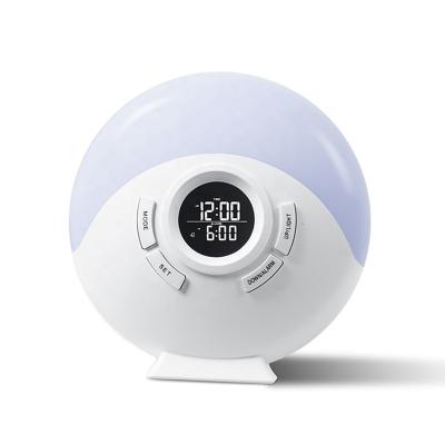 China 2021 Radio Smart Home FM Night Decoration Radio Digital Alarm Clock Light Wake Up Light for sale