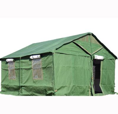 China Military Refugee Disaster Relief Tent Waterproof Windproof Tent And Dining Natural Condition Camouflage Custom Design for sale