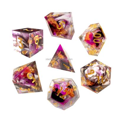 China Custom Polyhedral Smoke Dice Colorful Cloud Cloud Smoke Die Cuts For Dragons DND Board Game Dies for sale