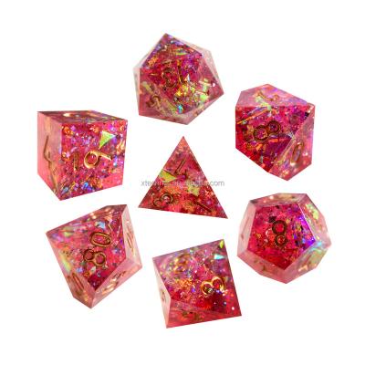 China Interstellar Glitter DND Custom Dies Glitter polyhedral interstellar style sharp cutouts for adult play dungeons and dragons diecuts for sale