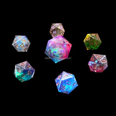 China Polyhedral Dies Customize DIY Mini DND Toys 15mm Edged Small Size D20 Polyhedral Dies 20-Sided Dice For Board Games Dungeons And Dragons for sale