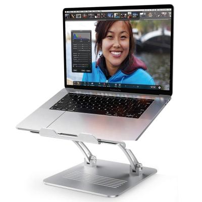 China 11 to 17 inch Universal Adjustable Aluminum Notebook Stand Rise Lift Desk Stand Laptop Cooling Stand for MacBook Pro Air 11-17