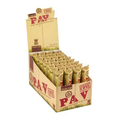 China Custom RAW Tall Cones &Tips Eco-Friendly Pre Roll Cone Rolling Paper for sale