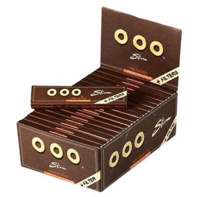 China Eco - Friendly Brown 32 TIP Thin Rolls Custom Rolling Papers for sale