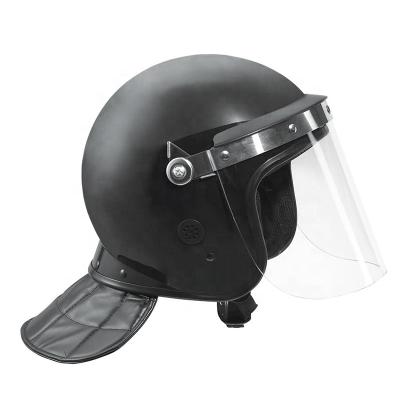 China PE+Alumina Standard Style With L Shape Anti Riot Visor Helmet Police Anti Riot Helmet for sale