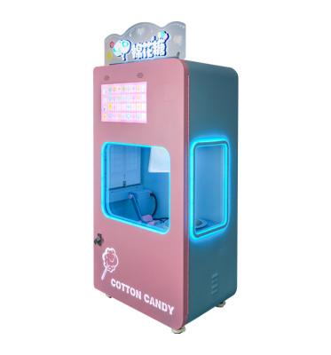 China Outdoor Automatic Candy Machines Cotton Candy Machines Outdoor Fashion Mall Fashion Mall Metro Station Hotel Cotton Pink Sweet Silk Flower Cash Operated Marshmallow Vending Machine for sale